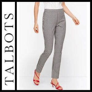 Talbots Chatham Black and White Gingham Ankle Pants